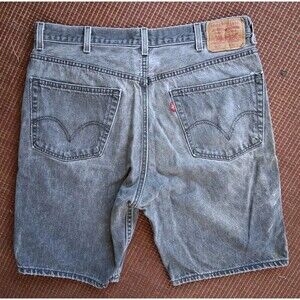 Vtg Levi's 505 Jean Shorts Mens 38 Jorts Regular Faded Black Skater Grunge USA